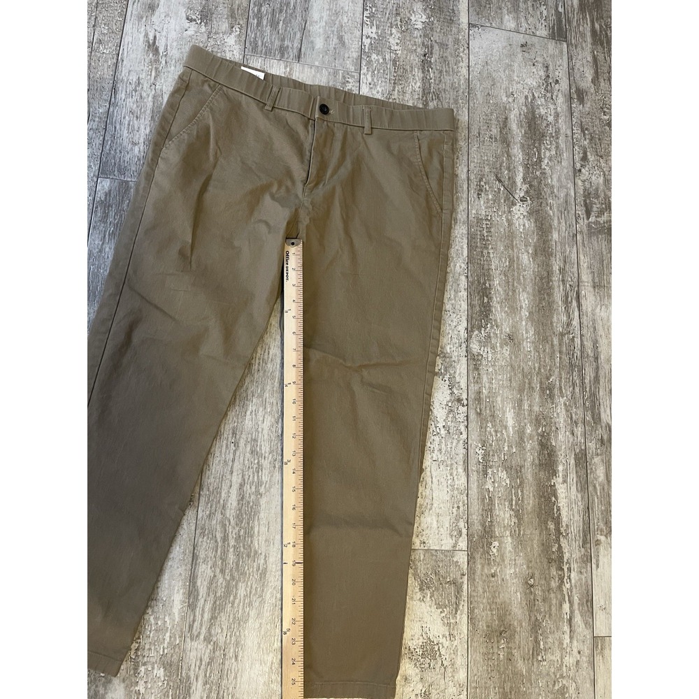 Plaid & Plain Men's Skinny Stretchy Khaki Pants  Slim Fit‎ Slacks  36Wx28L - Picture 3 of 8